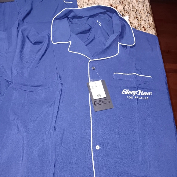 Unisex sleep raw pant/shirt top and bottom smooth material rawgear blue los ange - Picture 7 of 11